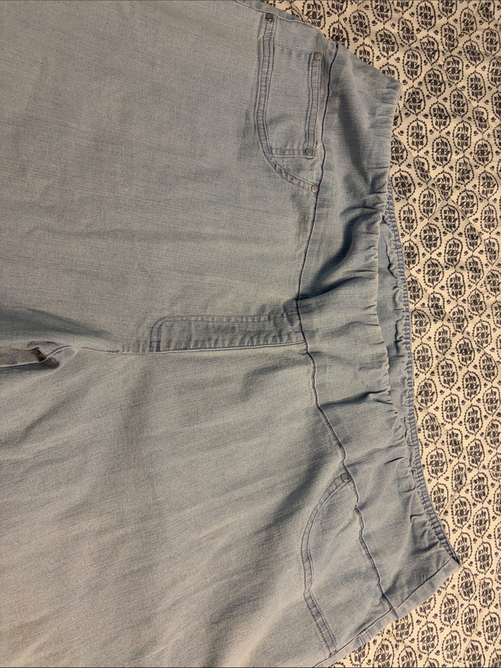 Ruby Rd. Light Blue Denim Bermuda Capris - Picture 2 of 4